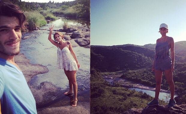 La "escapadita hippie" de Silvina Luna con su novio. (Fotos: Instagram)