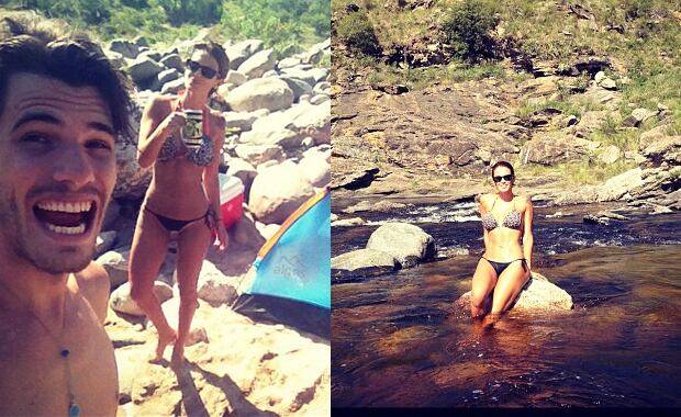 La "escapadita hippie" de Silvina Luna con su novio. (Fotos: Instagram)