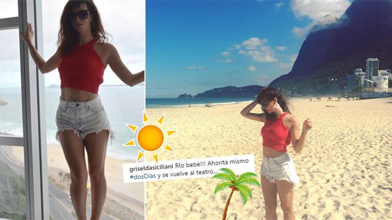 La escapadita playera de Griselda Siciliani a Río de Janeiro (Foto: Instagram)
