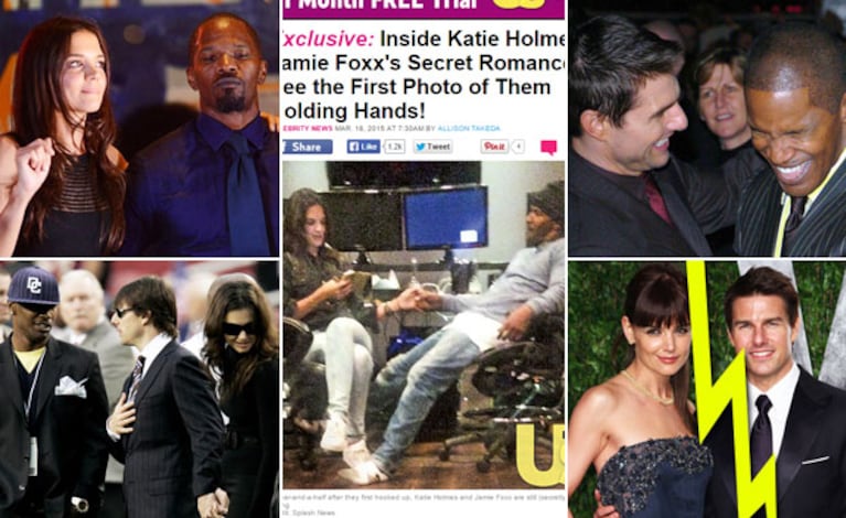 La ex y el amigo de Tom Cruise: Katie Holmes y Jamie Fox, muy mimosos (Fotos: Web). 