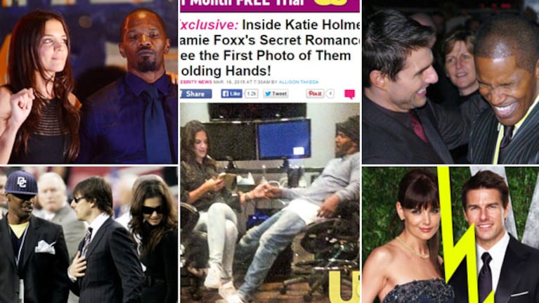 La ex y el amigo de Tom Cruise: Katie Holmes y Jamie Fox, muy mimosos (Fotos: Web).