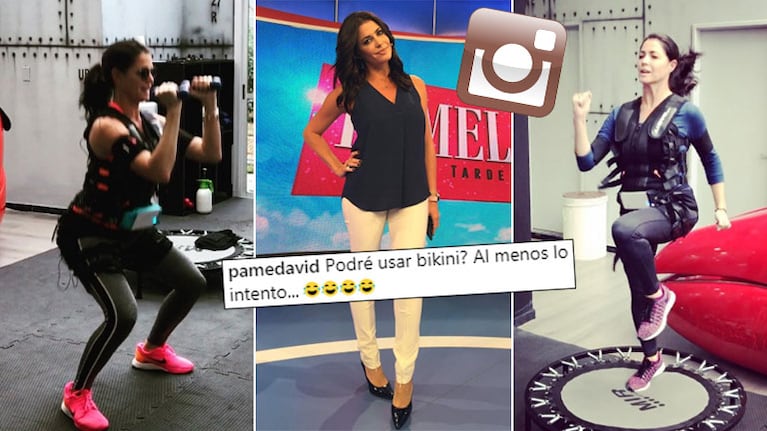 La exigente rutina de electro fitness de Pamela David para llegar al verano