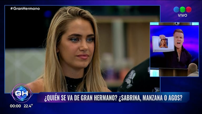 La explosiva reacción de Furia en vivo tras la eliminación de Sabrina en Gran Hermano que enfureció a Emmanuel