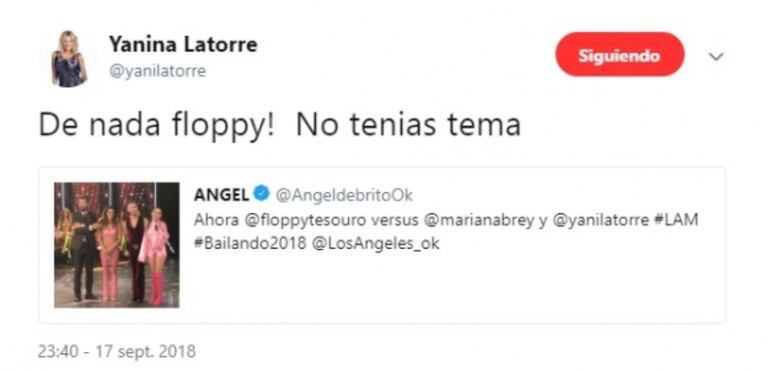 La explosiva versión de Yanina Latorre por la que Floppy Tesouro arrancó indignada el Bailando: "¡¿Quién es?!"