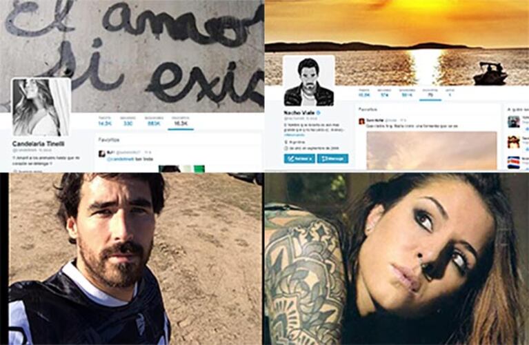 La extraña relación tuitera de Cande Tinelli y Nacho Viale. (Fotos: Web)