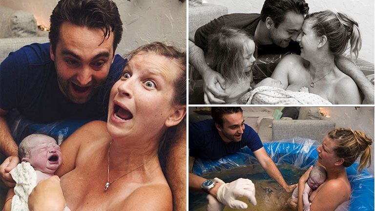 La felicidad de Kim, Trevor y Hazel por el nacimiento de Theo. (Foto: Instagram)