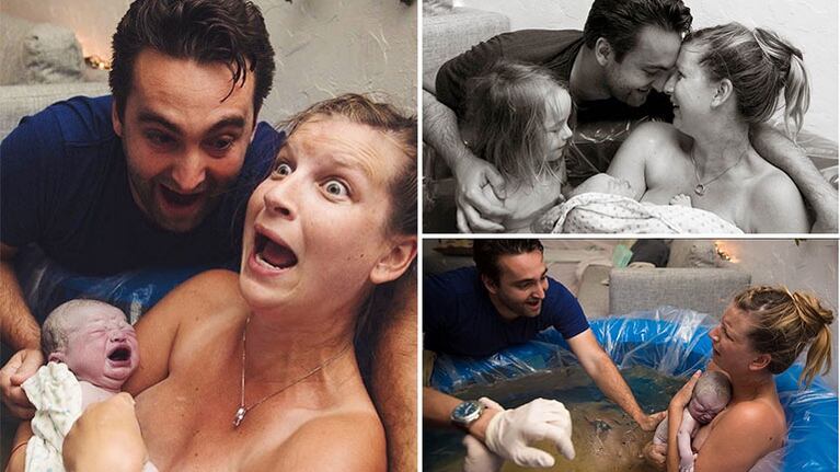 La felicidad de Kim, Trevor y Hazel por el nacimiento de Theo. (Foto: Instagram)