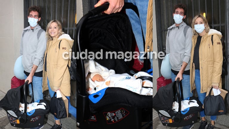 La felicidad de Noelia Marzol y su marido, Ramiro Arias por el alta de Donatello, su hijo recién nacido
