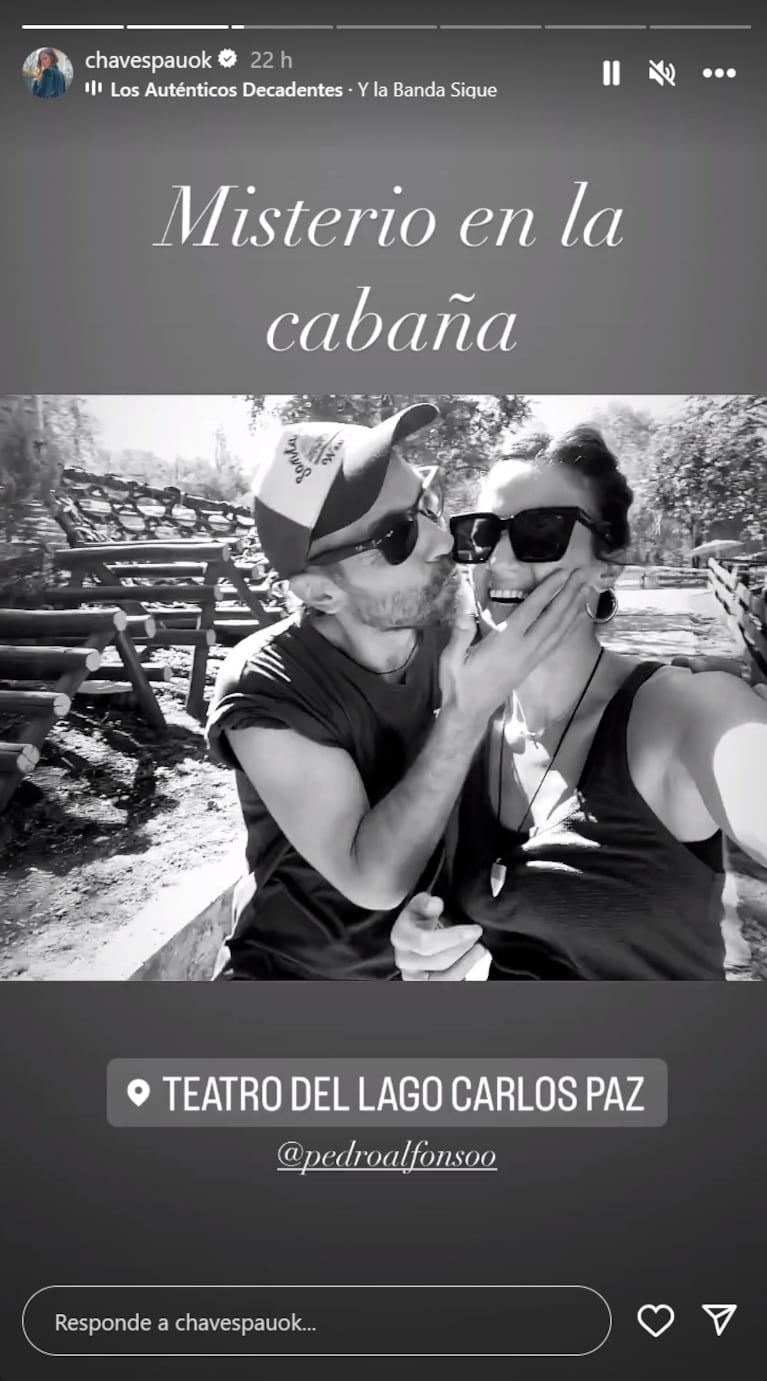 La felicidad de Pedro Alfonso y Paula Chaves desde Carlos Paz: besos, complicidad y mucho amor