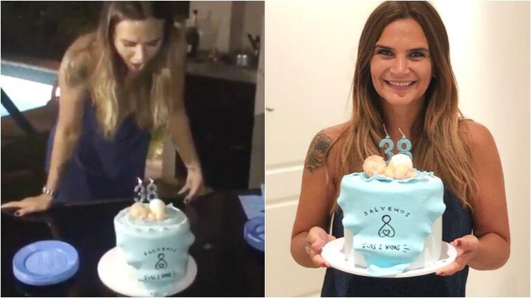 La fiesta de cumpleaños de Amalia Granata y su torta apoyando las dos vidas (Fotos: Instagram)