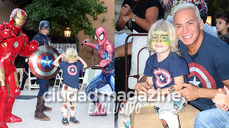 La fiesta de cumpleaños de Dionisio, el hijo de Flavio Mendoza (Fotos: Movilpress). 