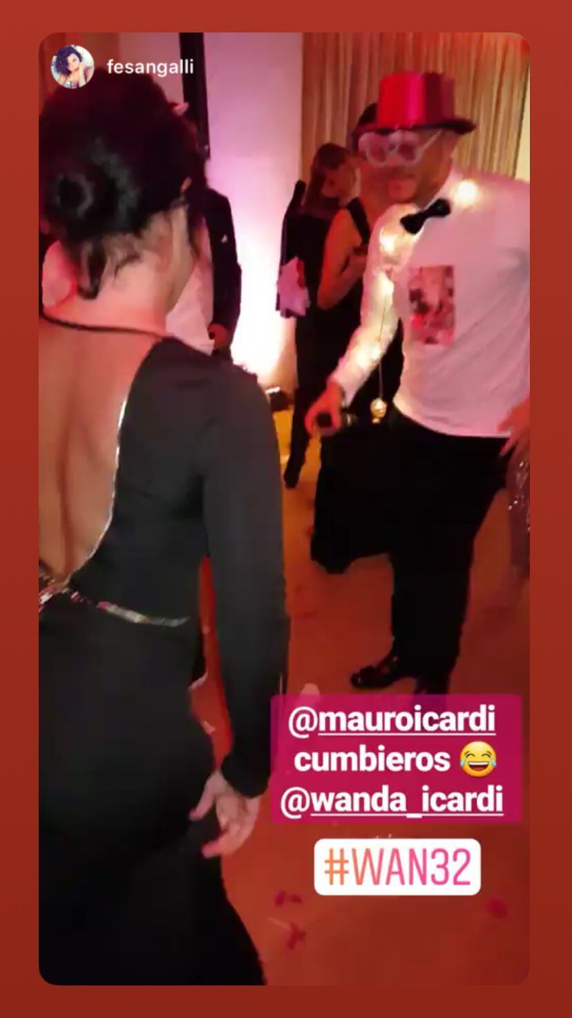 La fiesta de cumpleaños de Wanda Nara por sus 32. Foto: Instagram Stories