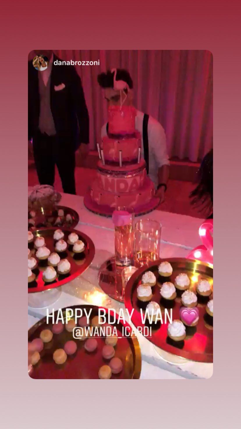 La fiesta de cumpleaños de Wanda Nara por sus 32. Foto: Instagram Stories