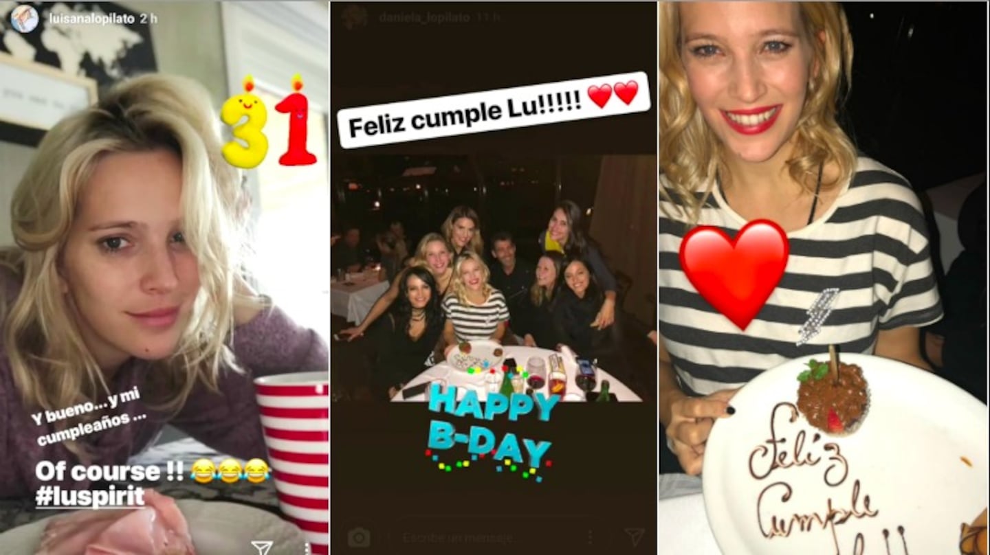 La fiesta sorpresa de Luisana Lopilato en el día de su cumpleaños (Fotos: Capturas de Instagram Stories)