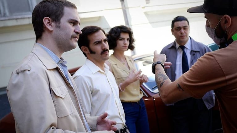 La filmación de la película, con Nicolás Francella.