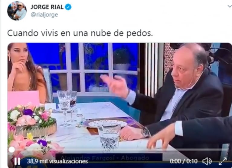 La filosa crítica de Jorge Rial a Juana Viale por su pregunta sobre Alberto Fernández: "Cuando vivís en una nube de pe..."