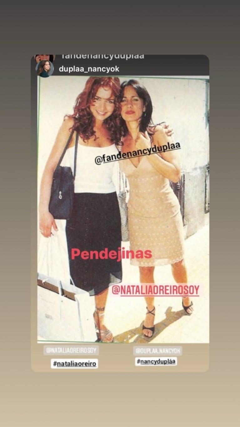 La foto cómplice de Nancy Dupláa y Natalia Oreiro, tras la versión retro de mala onda: "Pendejinas"