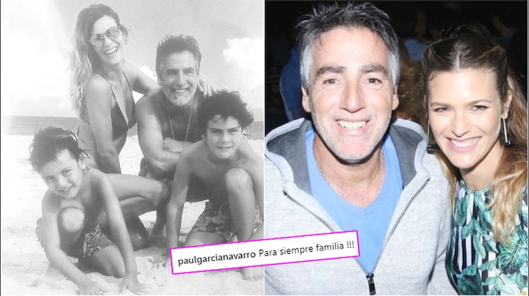 La foto con dedicatoria de Paul García Navarro tras separarse de Pía Slapka (Fotos: Instagram y Web)