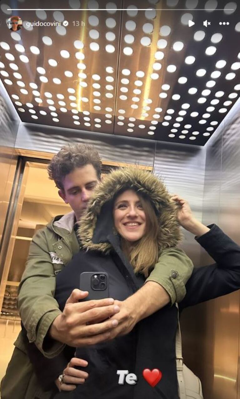 La foto con la que Carolina Amoroso anunció su relación con Guido Covini