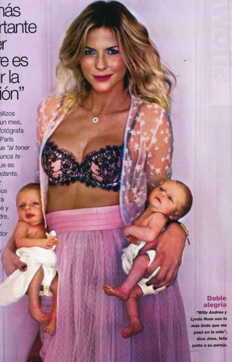 La foto de Jimena Buttigliengo con sus mellizos de un mes que generó cierta polémica: "Es hermoso verlos crecer"