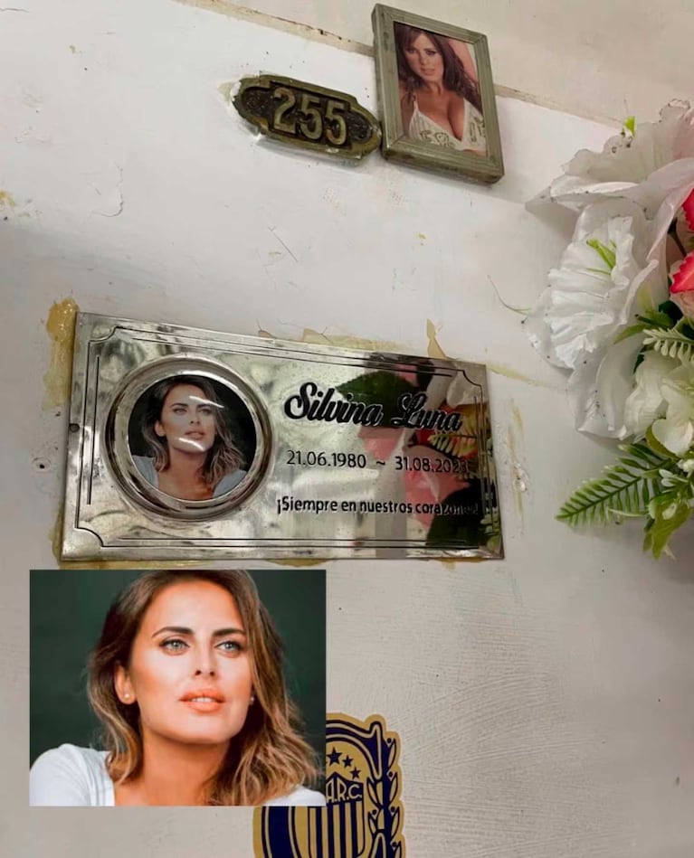 La foto de la tumba de Silvina Luna que provocó polémica en las redes sociales (Foto: Instagram @cementeriosarg)