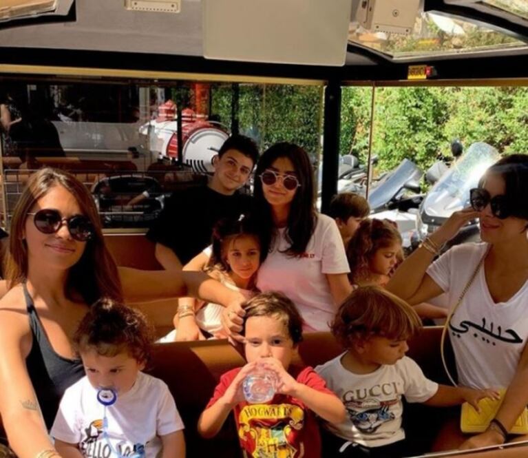 La foto de las vacaciones de Antonela Roccuzzo con sus hijos en Mónaco junto a sus amigas top 