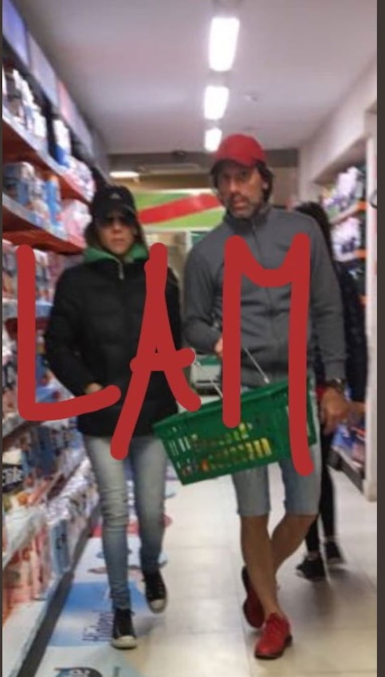 La foto de Laura Miller y Nicolás Traut, juntos en un supermercado: ¿se reconciliaron?