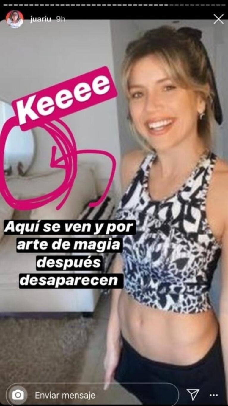 La foto de Laurita Fernández que refleja los pies de un misterioso hombre ¡y después borró!
