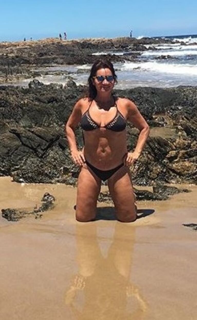 La foto de Nancy Pazos en bikini, durante sus vacaciones en Punta del Este