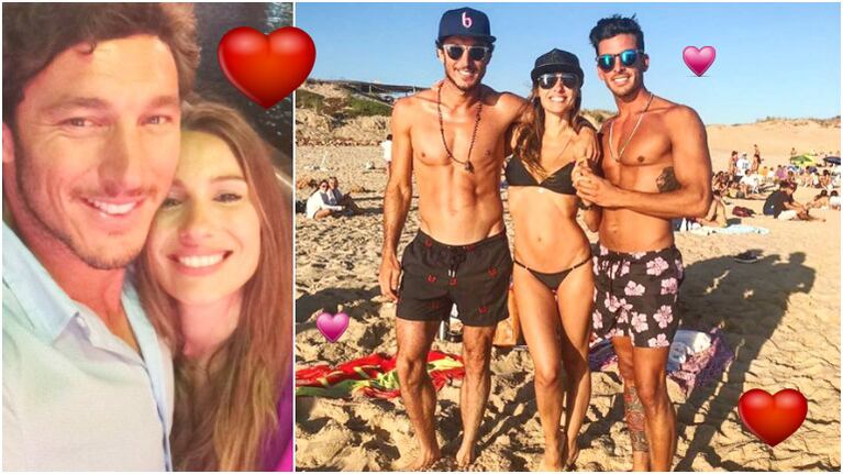 La foto de Pico Mónaco con Pampita despidiendo el año en Punta del Este (Fotos: Instagram)