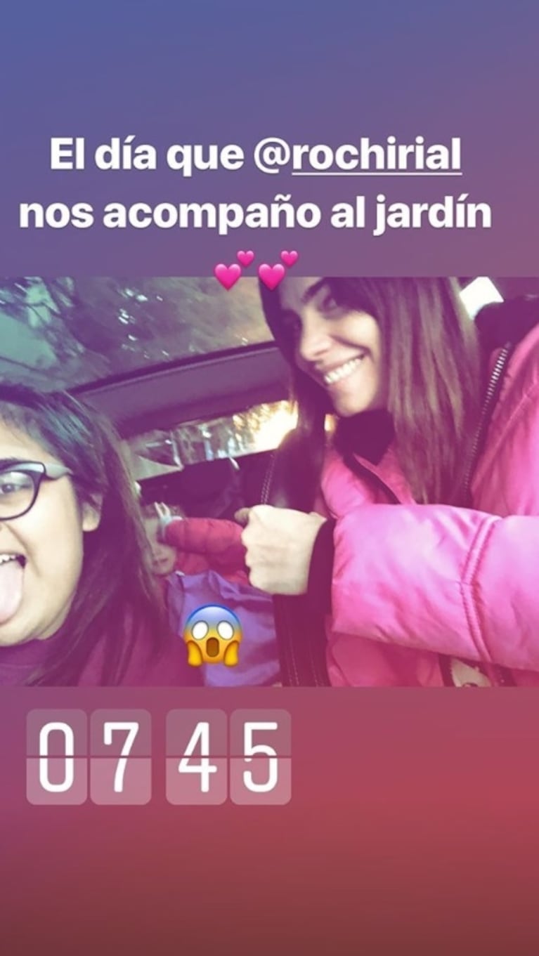 La foto de Romina Pereiro junto a una de sus hijas y Rocío Rial: "El día que Rochi nos acompañó al jardín"