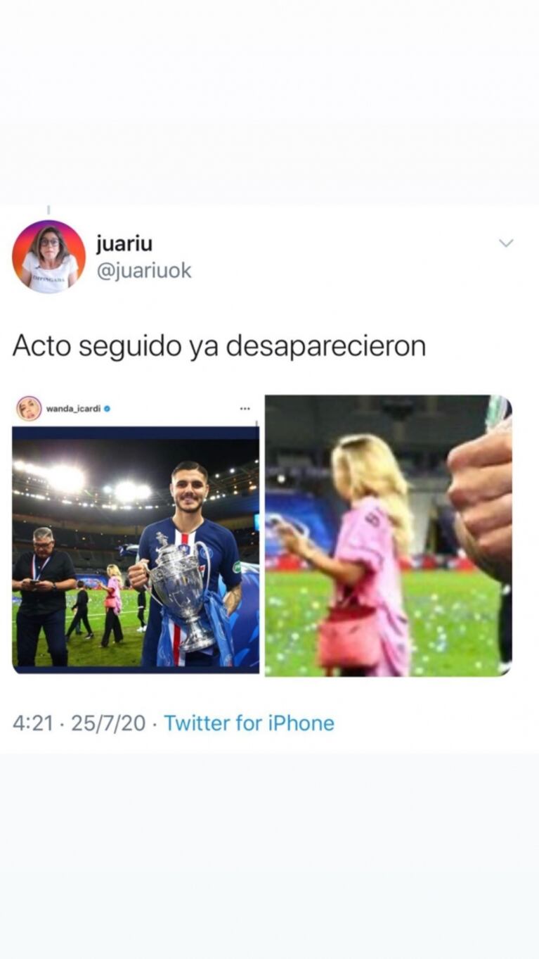La foto de Wanda Nara que borró ¡cuando repararon en un particular detalle en su cartera!: "Tenía caramelos y galletitas para mis hijos"