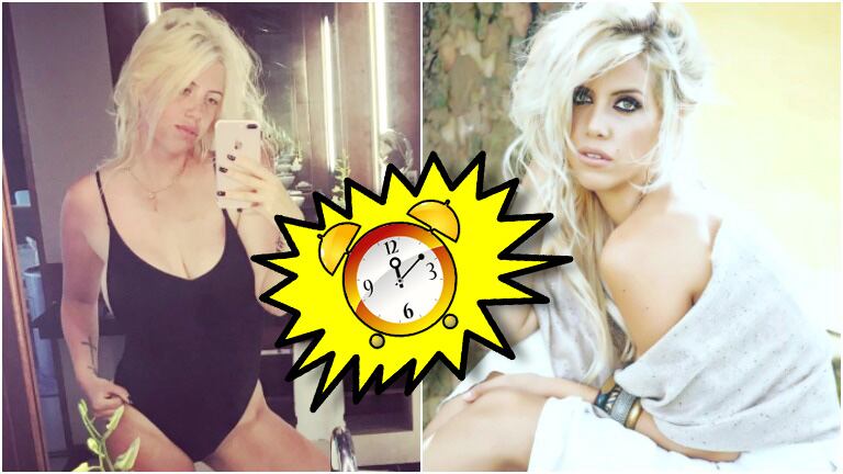La foto de Wanda Nara sin una gota de maquillaje (Fotos: Instagram)