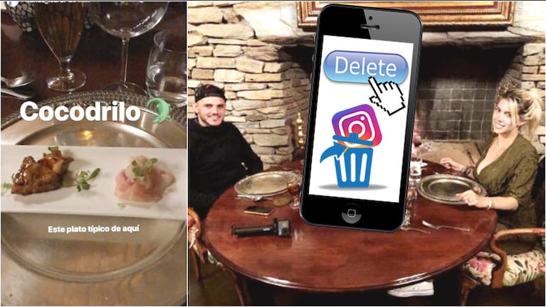 La foto del exótico plato que probó Wanda Nara en sus vacaciones con Icardi en Sudáfrica... ¡y luego borró! (Fotos: Capturas de Instagram Stories)