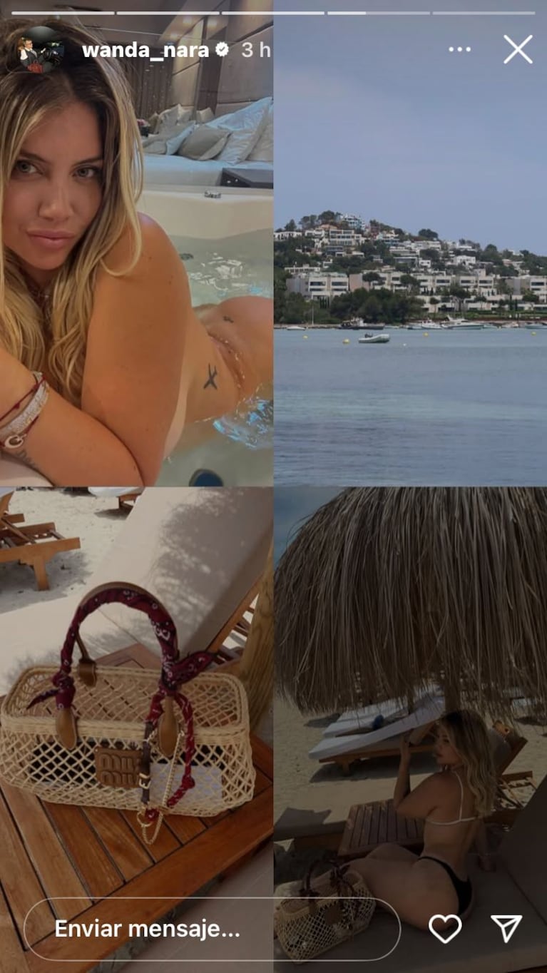 La foto desnuda que compartió Wanda Nara en sus redes sociales (Foto: captura de Instagram).