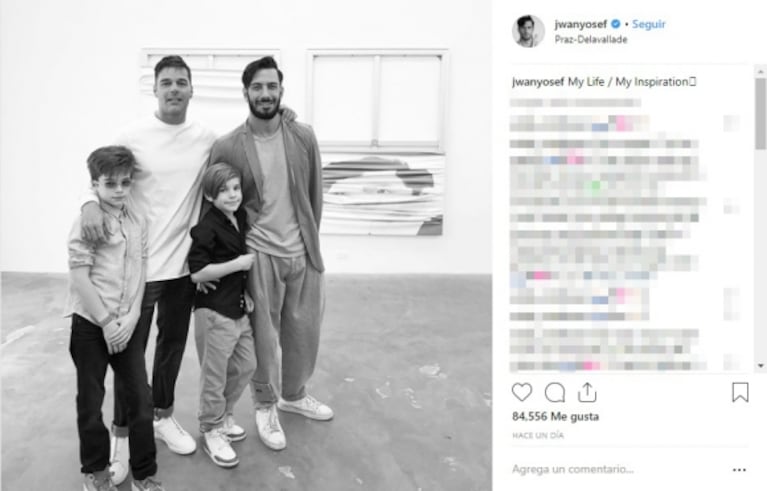 La foto en familia de Ricky Martin con sus hijos y su marido: "Mi vida, mi inspiración"