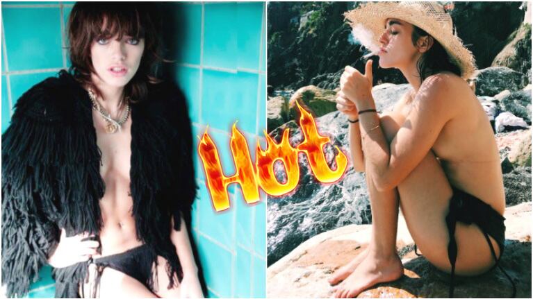 La foto en topless de Belén Chavanne, una de las diosas que impactó con su belleza en Casi Ángeles (Fotos: Web e Instagram)
