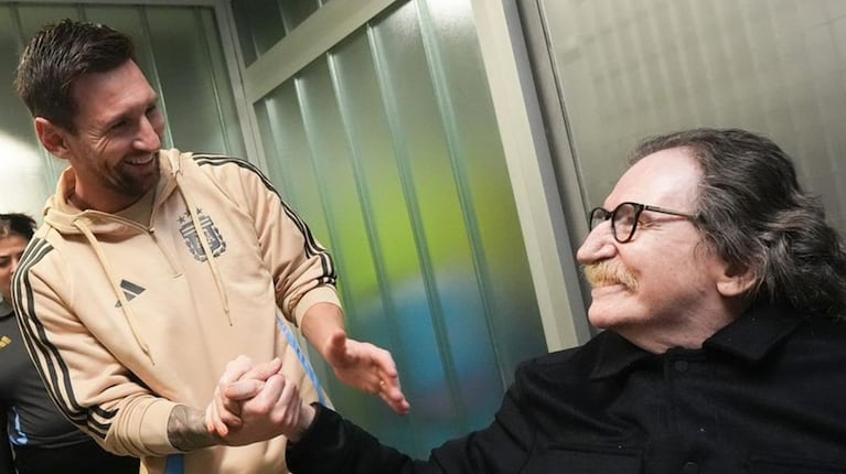 La foto histórica de Lionel Messi y Charly García. Crédito: Instagram