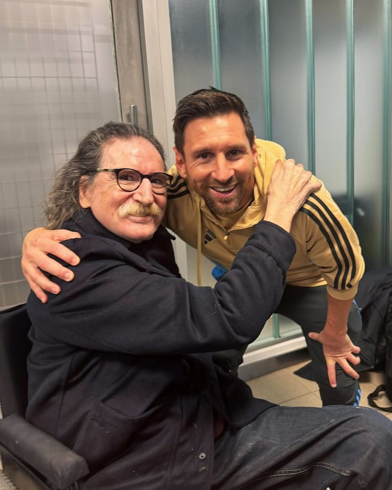 La foto histórica de Lionel Messi y Charly García. Crédito: Instagram
