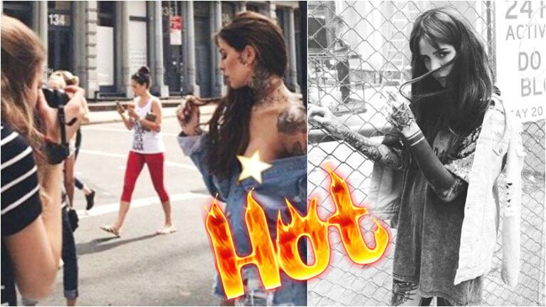 La foto hot de Candelaria Tinelli, en topless por Nueva York (Fotos: Instagram) 