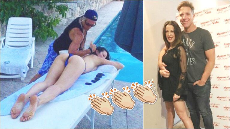 La foto hot de Miriam Lanzoni mientras se hace masajes en Carlos Paz (Fotos: Instagram)
