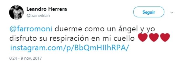 La foto hot de Mónica Farro durmiendo con su novio
