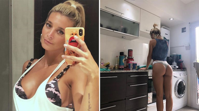 La foto hot de Sol Pérez en la cocina: Cocinar después de haber limpiado la casa