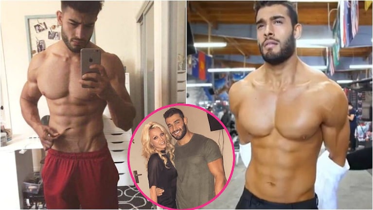 La foto indiscreta (¡y ultra hot!) de Sam Asghari, el novio de Britney Spears que se viralizó en las redes. Foto: Twitter/ Instagram