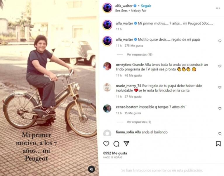 La foto inédita de Alfa de Gran Hermano 2022 a sus 7 años: "Mi primer vehículo"