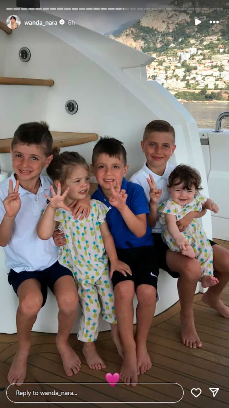 La foto inédita de los hijos de Wanda Nara (Foto: Instagram @)