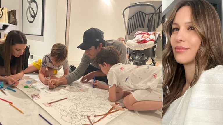 La foto más linda de Pampita jugando con sus hijos en la intimidad de su casa tras La Academia.