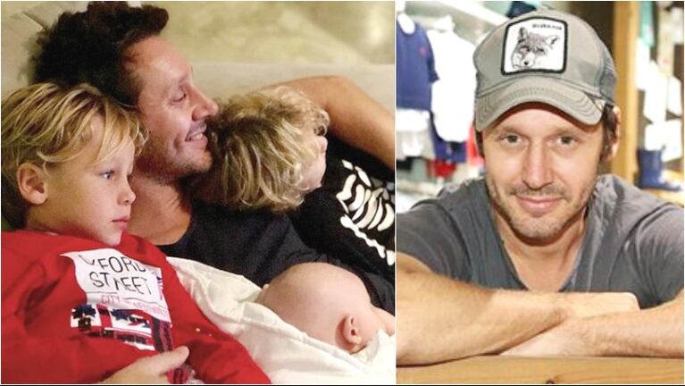 La foto más tierna de Benjamín Vicuña mirando un partido con sus hijos (Fotos: Instagram)
