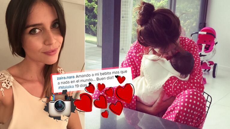 La foto maternal de Zaira con Malaika (Foto: Instagram)