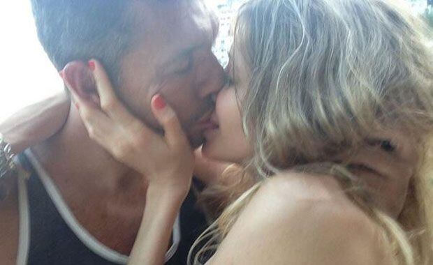 La foto que compartió Guillermina junto a Marcelo Tinelli (Foto: Twitter). 